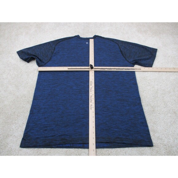 Lululemon Shirt Men Extra Large XL Blue Metal Vent Tech Athletic Short Sleeve - Picture 8 of 11